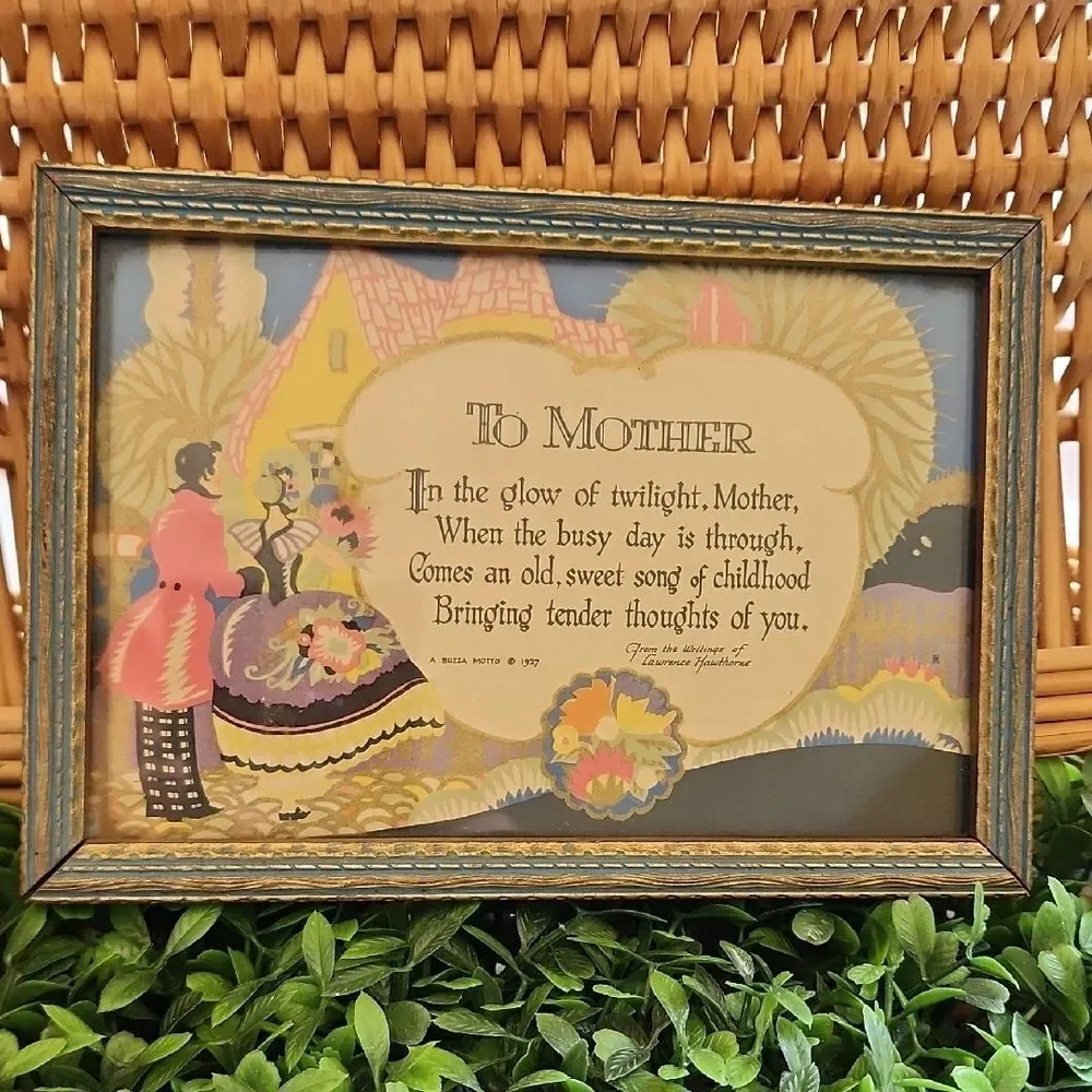 Art Deco Framed Print To Mother From The Writings Of Lawrence Hawthorne
